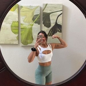 White Apex Bra by NVGTN SIZE SMALL.